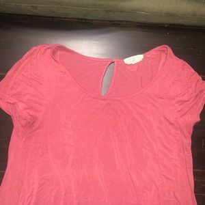 Pink Rose Coral Flowy Tunic Size L